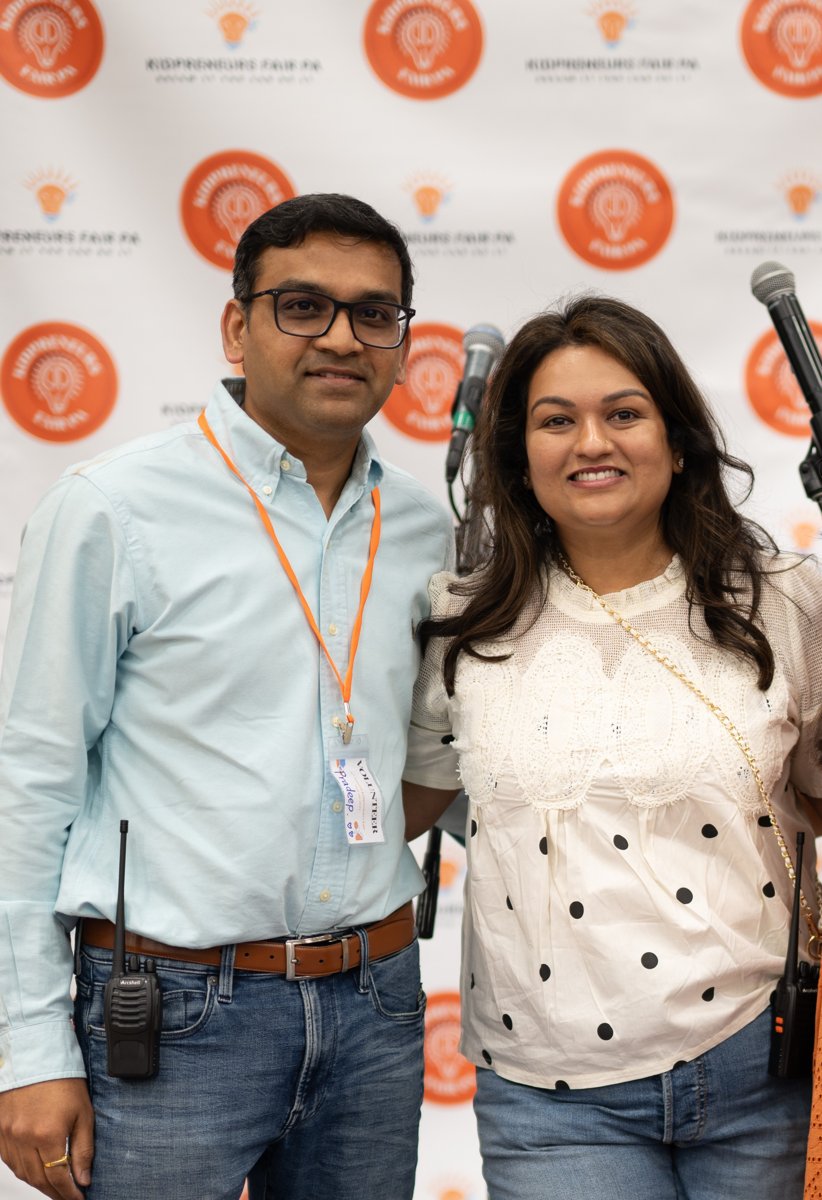 Ashruta Shettar and Pradeep Patil, founders of Kidpreneurs Fair PA
